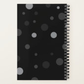 ブラック ポップ ドット スパイラル バウンド ノートブック (裏面)