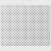 ブラック・ポルカドット ラッピングペーパー (フラット)