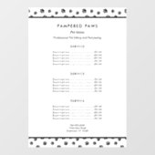 ブラック・ポー・プリンツ　プロフェッショナルペットサロンサービス ウィンドウサイン (シート)