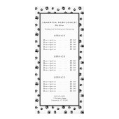 ブラック・ポー・プリントペットシッターサービス ラックカード (裏面)