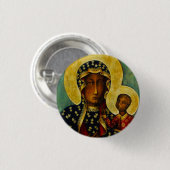 ブラック・マドンナ・オブ・チェストチョワ 缶バッジ (正面&裏面)