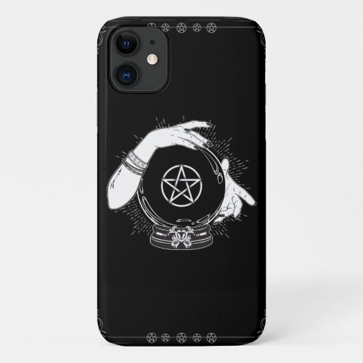 ブラック ミスティック占い師 神秘的な水晶玉 Case-Mate iPhoneケース (裏面)