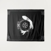 ブラック ミスティック フォーチュンテラー ミスティカル クリスタル パーティ タペストリー (正面(横))