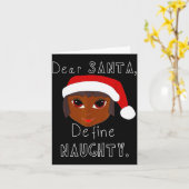 ブラック・ミセス・クロース サンタが定義するワルい黒人家族 カード (黄色い花)