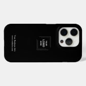 ブラック ミニマリスト モダン カスタム ビジネス ロゴ Case-Mate iPhoneケース (裏面 (横))