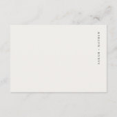 ブラック&ミニマルホワイトタイポグラフィウェディングレセプション エンクロージャーカード (裏面)