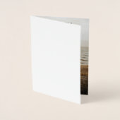 ブラック ミニマル フォト付き セーブ・ザ・デート, ボヘミアンスタイル 箔カード (正面)