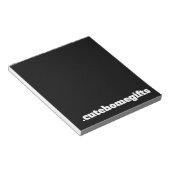 ブラック ミニマル モダン エレガント コーポレート ビジネス ノートパッド (アングル)