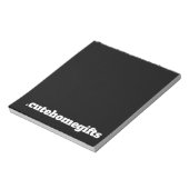 ブラック ミニマル モダン エレガント コーポレート ビジネス ノートパッド (回転)