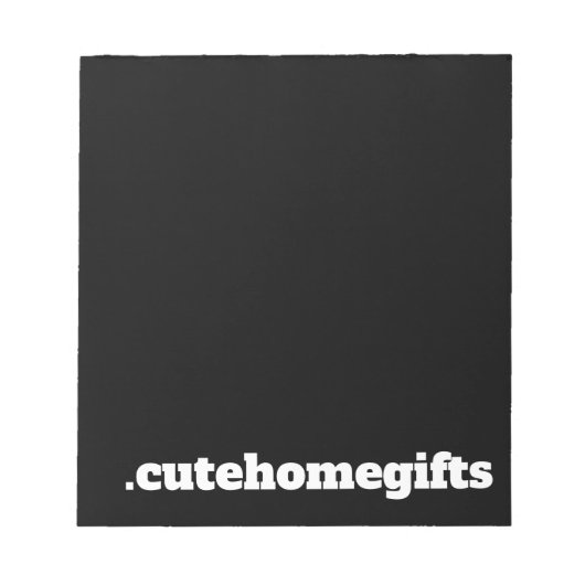 ブラック ミニマル モダン エレガント コーポレート ビジネス ノートパッド (正面)