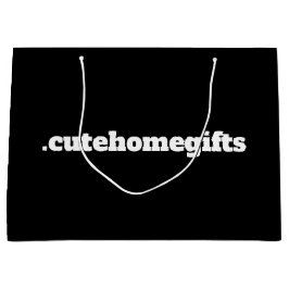 ブラック ミニマル モダン エレガント コーポレート ビジネス ラージペーパーバッグ