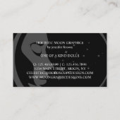 ブラック ミニマル モダン 天体 スピリチュアル ムーン スター 名刺 (裏面)