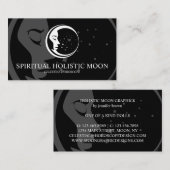 ブラック ミニマル モダン 天体 スピリチュアル ムーン スター 名刺 (正面/裏面)