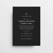 ブラック ミニマル ロゴ ビジネス カンパニー イベント パーティー 招待状