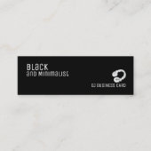 ブラック&ミニマルDJ スキニー名刺 (正面)