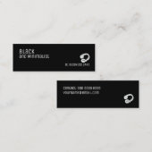 ブラック&ミニマルDJ スキニー名刺 (正面/裏面)
