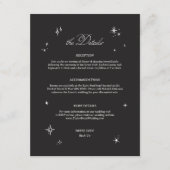 ブラック+ムーディーな結婚式の詳細  エンクロージャーカード (正面)