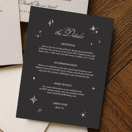 ブラック+ムーディーな結婚式の詳細  エンクロージャーカード