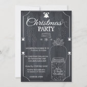 ブラック メイソンジャー クリスマスパーティー 招待状 (正面)