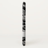 ブラック&メタリックシルバーグレーダマスクのパターン Case-Mate iPhoneケース (裏面/右)