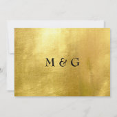 ブラック&メタリック金ゴールドGlam Save The Date セーブザデート (裏面)