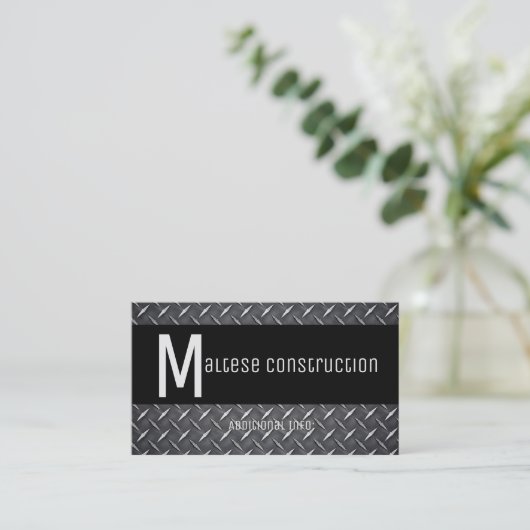 ブラック&メタル名刺3 名刺 (スタンド正面)