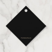 ブラック・メリークリスマス・スクエアのホリーとベリー フェイバータグ (裏面)