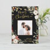 ブラック・メリークリスマス | 冬のフローラと写真 シーズンカード (スタンド正面)