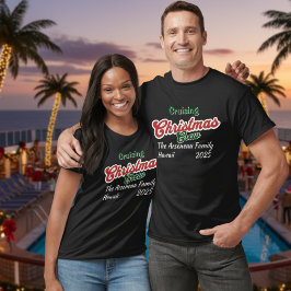 ブラック メリークルーズ クリスマス 名入れTシャツ Tシャツ
