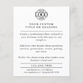 ブラック&モダンホワイトのビジネス・ロゴのプロモーション チラシ (正面)