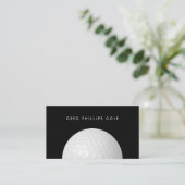 ブラック&モダンホワイトゴルフプロまたはインストラクター 名刺 (スタンド正面)
