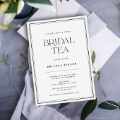 ブラック&モダンホワイトブライダルティー 招待状