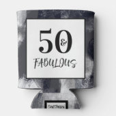 ブラック&モダンホワイト50と素晴らしい誕生日パーティー 缶クーラー (裏面)