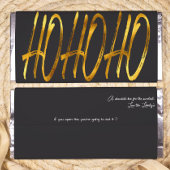 ブラック&モダン金ゴールドのクリスマスチョコレートラッパー フォトプリント           