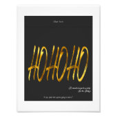 ブラック&モダン金ゴールドのクリスマスチョコレートラッパー フォトプリント            (正面)