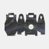 ブラック&モダン金ゴールドアガテストーン抽象芸術誕生日 フェイバーボックス (折り畳みなし)