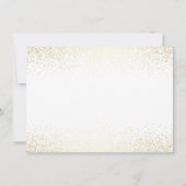 ブラック&モダン金ゴールドスクリプトサプライズ誕生日パーティー 招待状 (裏面)