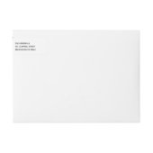 ブラック&モダン金ゴールドスノーフレークストライプ住所 シール ラップアラウンドラベル (正面)