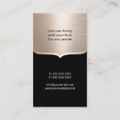 ブラック&モダン金ゴールドソーシャルメディアカスタム写真 名刺 (裏面)