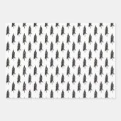 ブラック&モダン金ゴールドハッピーハヌッカツリー ラッピングペーパーシート (正面2)