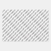 ブラック&モダン金ゴールドハッピーハヌッカツリー ラッピングペーパーシート (正面)