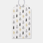 ブラック&モダン金ゴールドピースラブジョークリスマスツリー ギフトタグ (裏面)