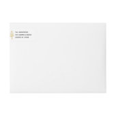 ブラック&モダン金ゴールドピースラブジョークリスマスツリー ラップアラウンドラベル (正面)