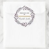 ブラック&モダン金ゴールドホリデーリースメイドバイ ラウンドシール (バッグ)