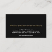 ブラック/モダン金ゴールド・ビジネス・カードのドット・デザイン 名刺 (裏面)