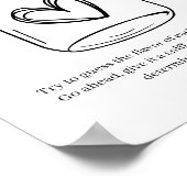 ブラック モダン シンプル スクリプト ベビー ゲス ベビーフード ポスター (角)