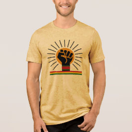 ブラック・ユニティ・パワー・フィスト・ライジングサンTシャツ トライブレンドＴシャツ