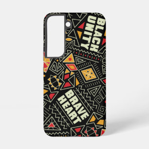 ブラック・ユニティ・ブレイブハート アフロセントリック パターン SAMSUNG GALAXY S22ケース