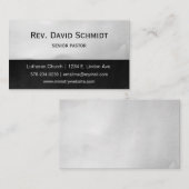 ブラック&ライトシルバー牧師の省 名刺 (正面/裏面)