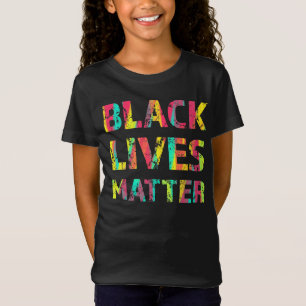 ブラック·ライフ·マタ絵画ーズの01の蜂起カラフル Tシャツ